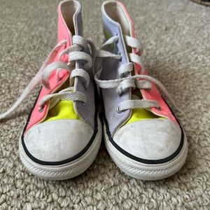Multi color neon converse